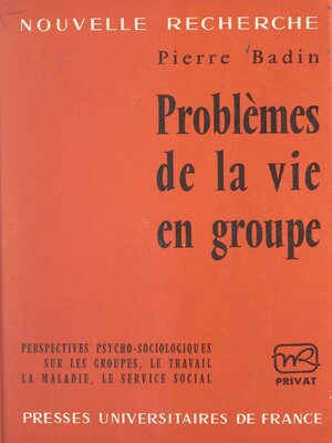 cover image of Problèmes de la vie en groupe